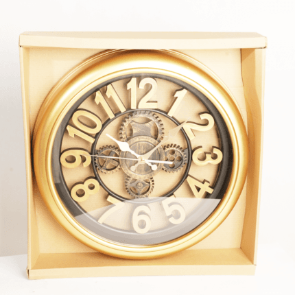 Horloge Murale Design Industriel – Rouages Apparents